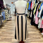 Striped Pleated Skirt