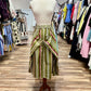 Striped Tie-Front Midi Skirt