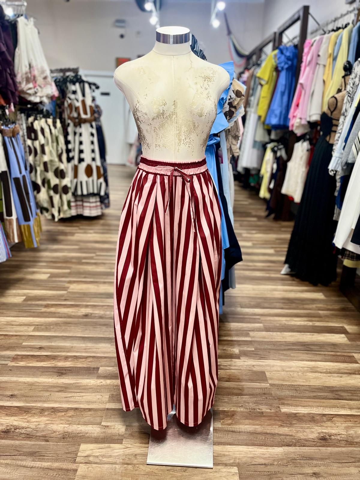 Striped Wide-Leg Pant
