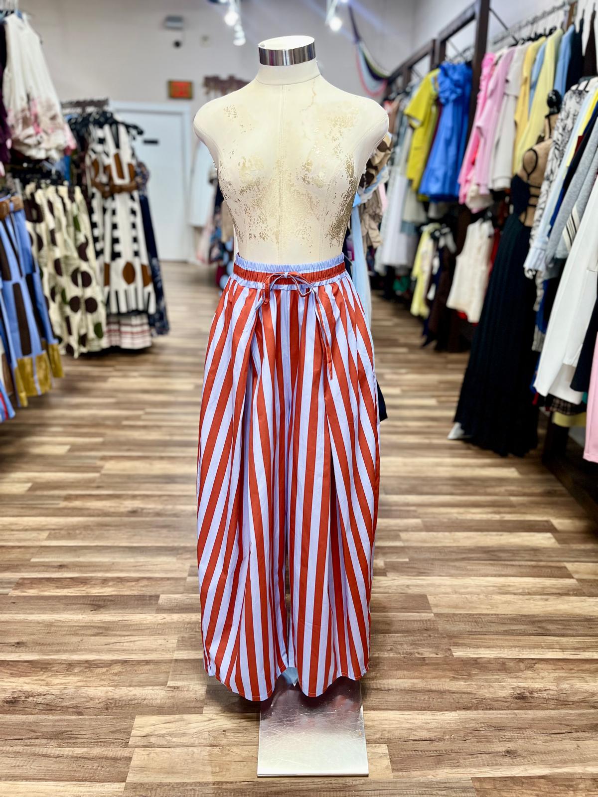 Striped Wide-Leg Pant