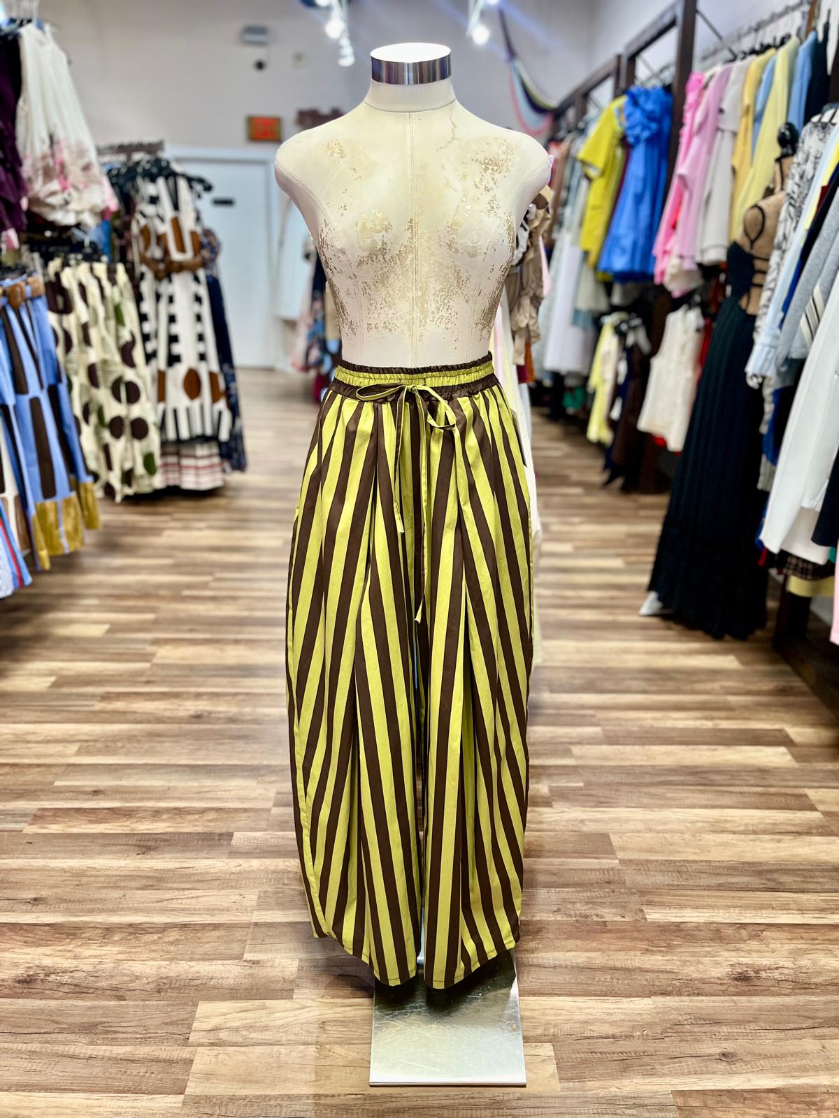 Striped Wide-Leg Pant