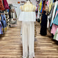 Pleated Jumpsuit With Lace Hem