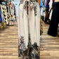 Wide-Leg Tropical Print Pant