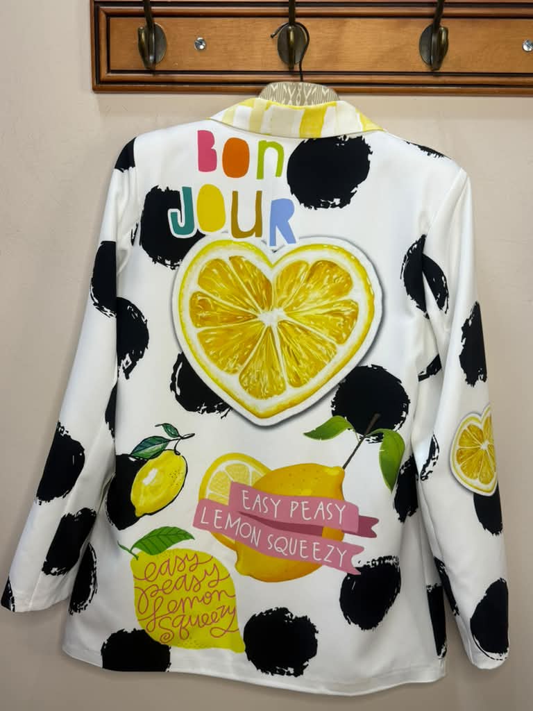 Lemon Print Blazer