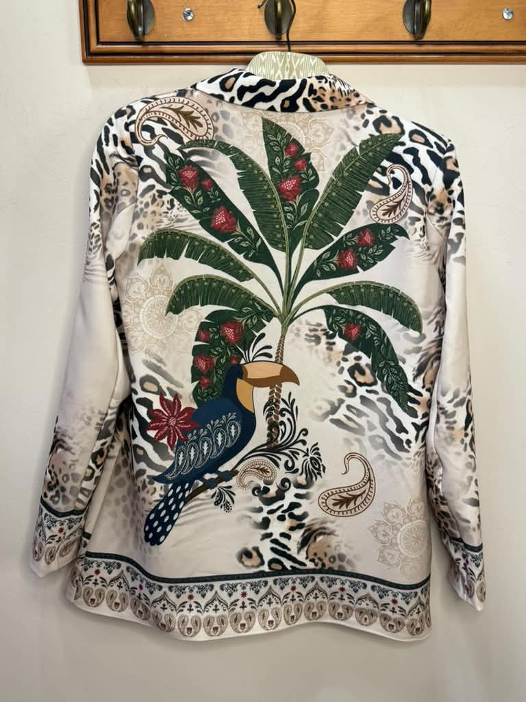 Tropical Animal Print Blazer