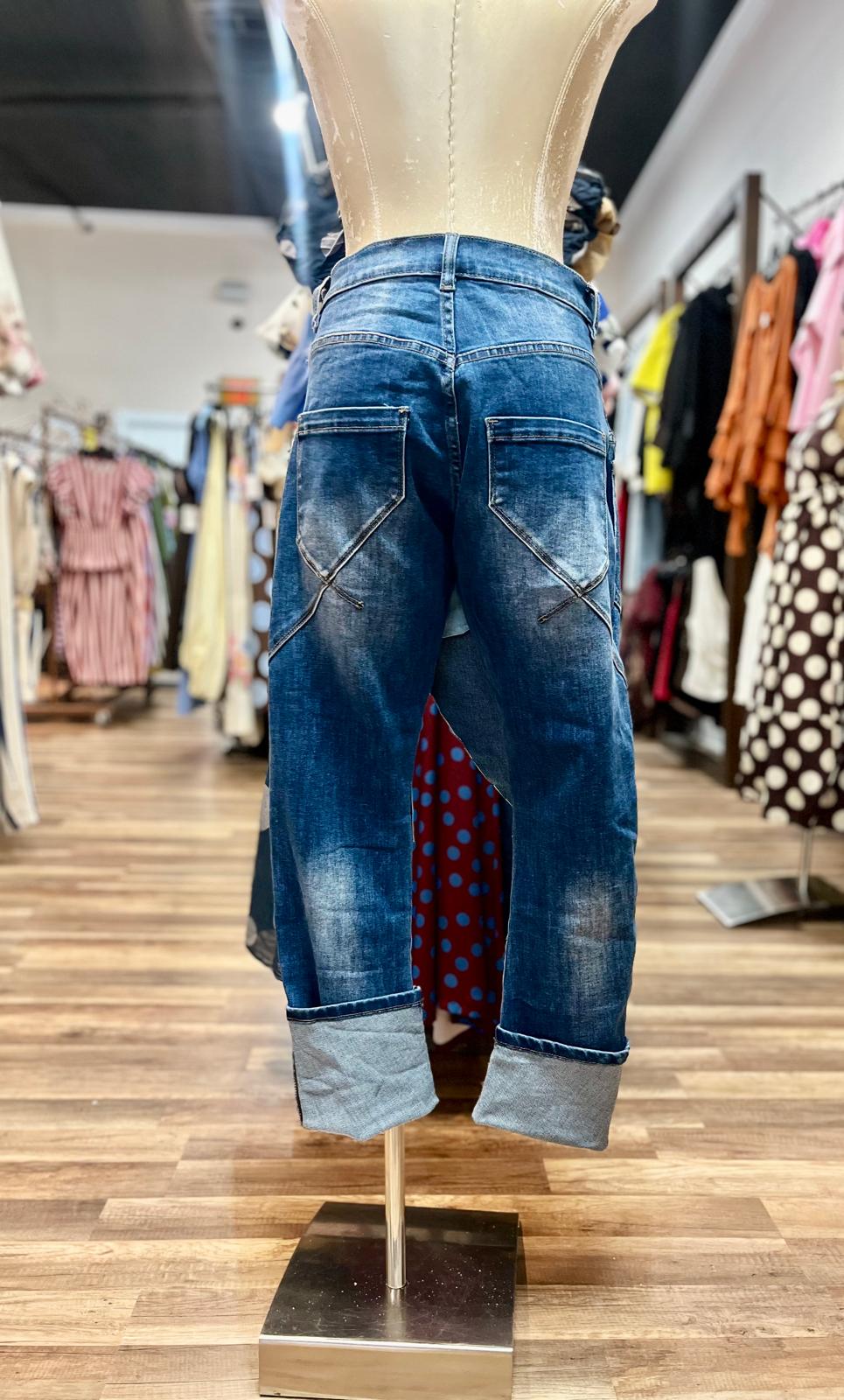 Asymmetrical Layered Jean