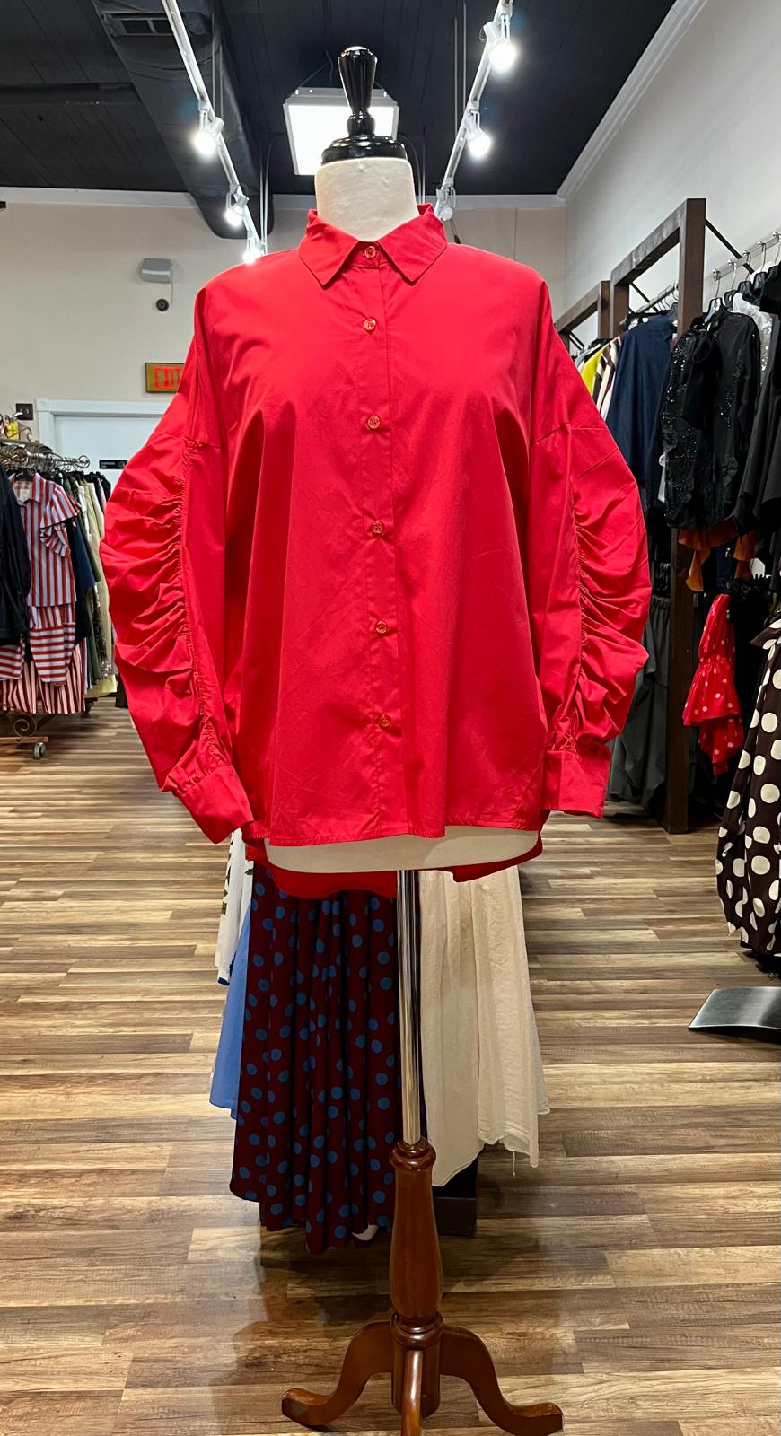 Ruched Sleeve Shirt