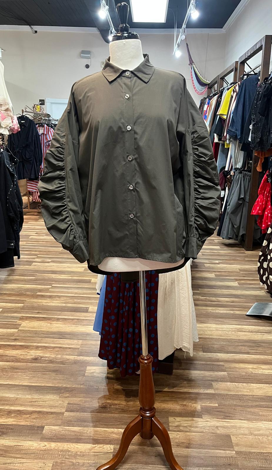 Ruched Sleeve Shirt