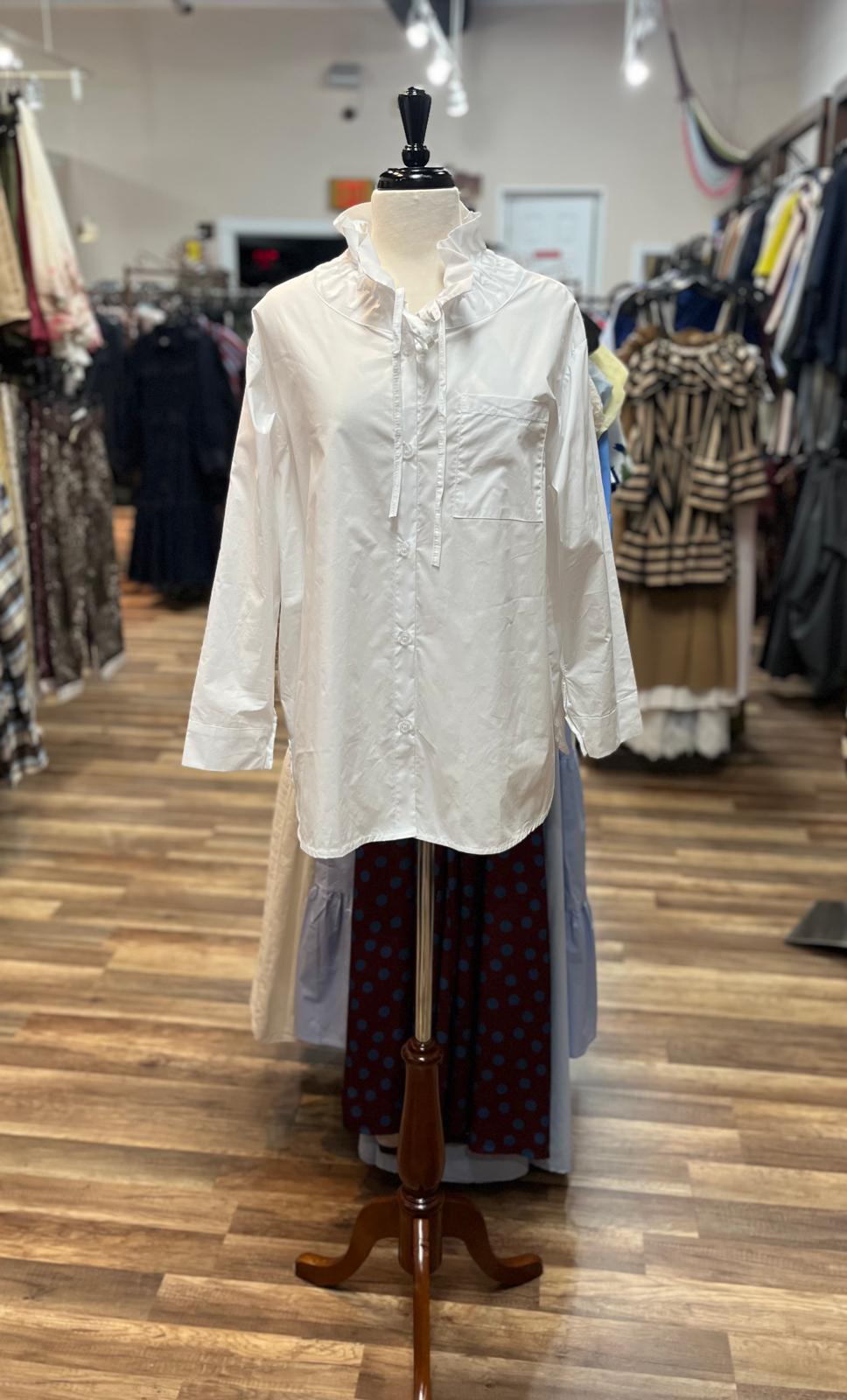 Ruffle Neck Shirt