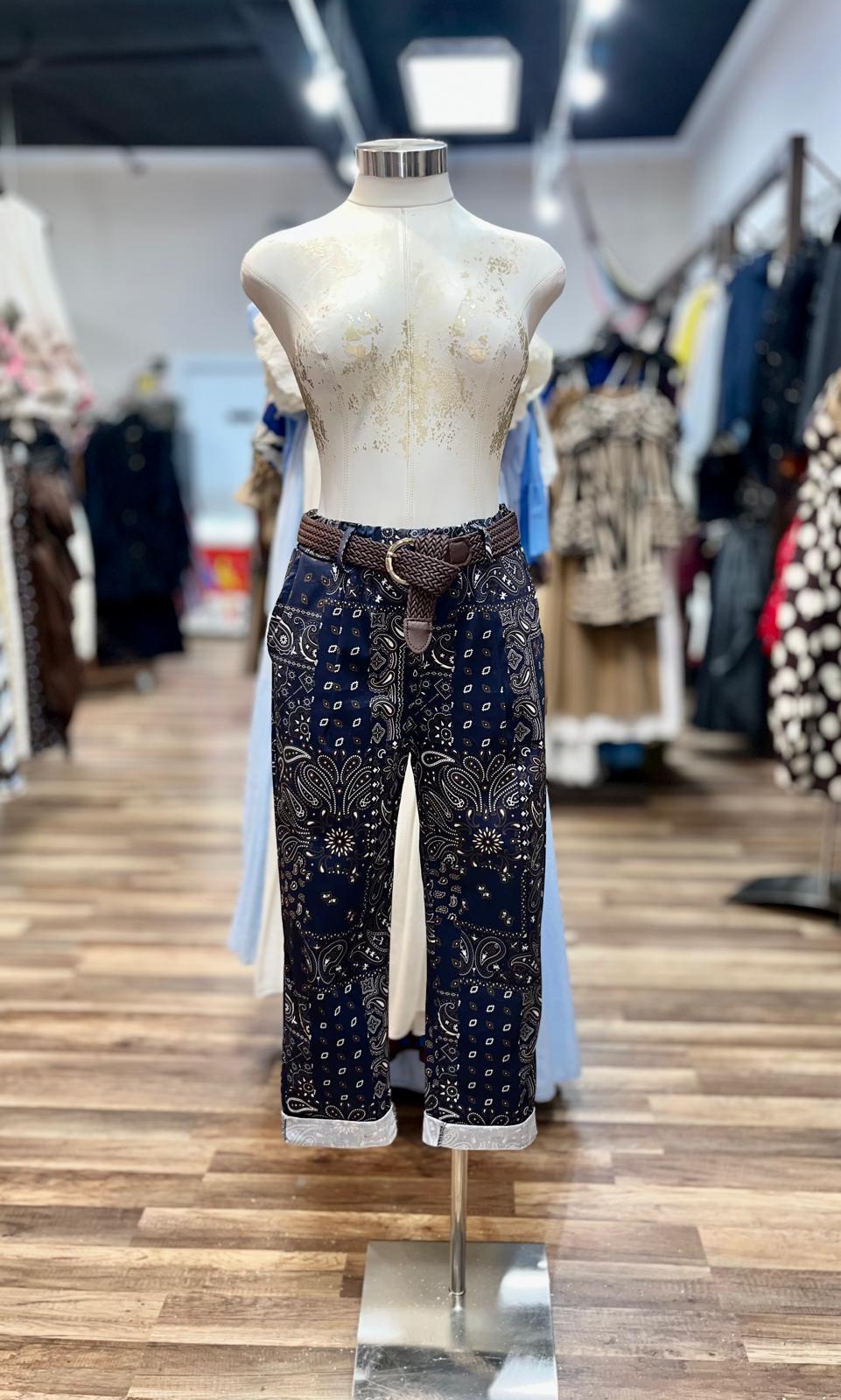 Paisley Print Pants