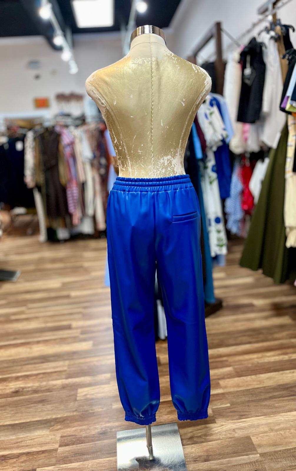 Faux Leather Jogger Pants