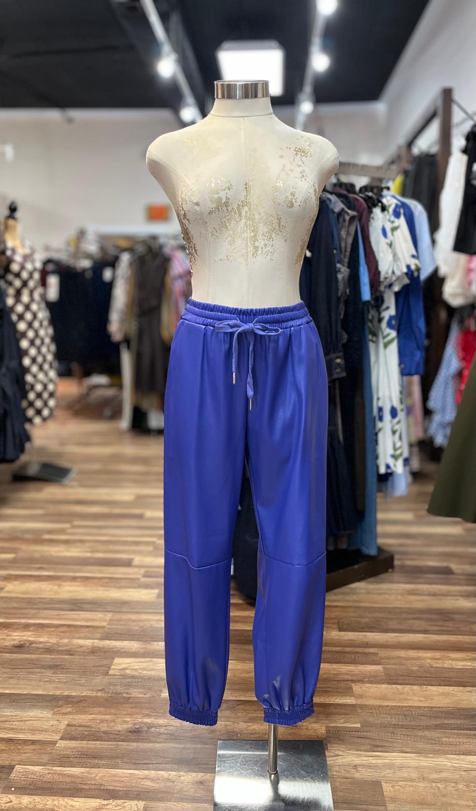 Faux Leather Jogger Pants