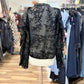 Ruffled  Flocked Blouse