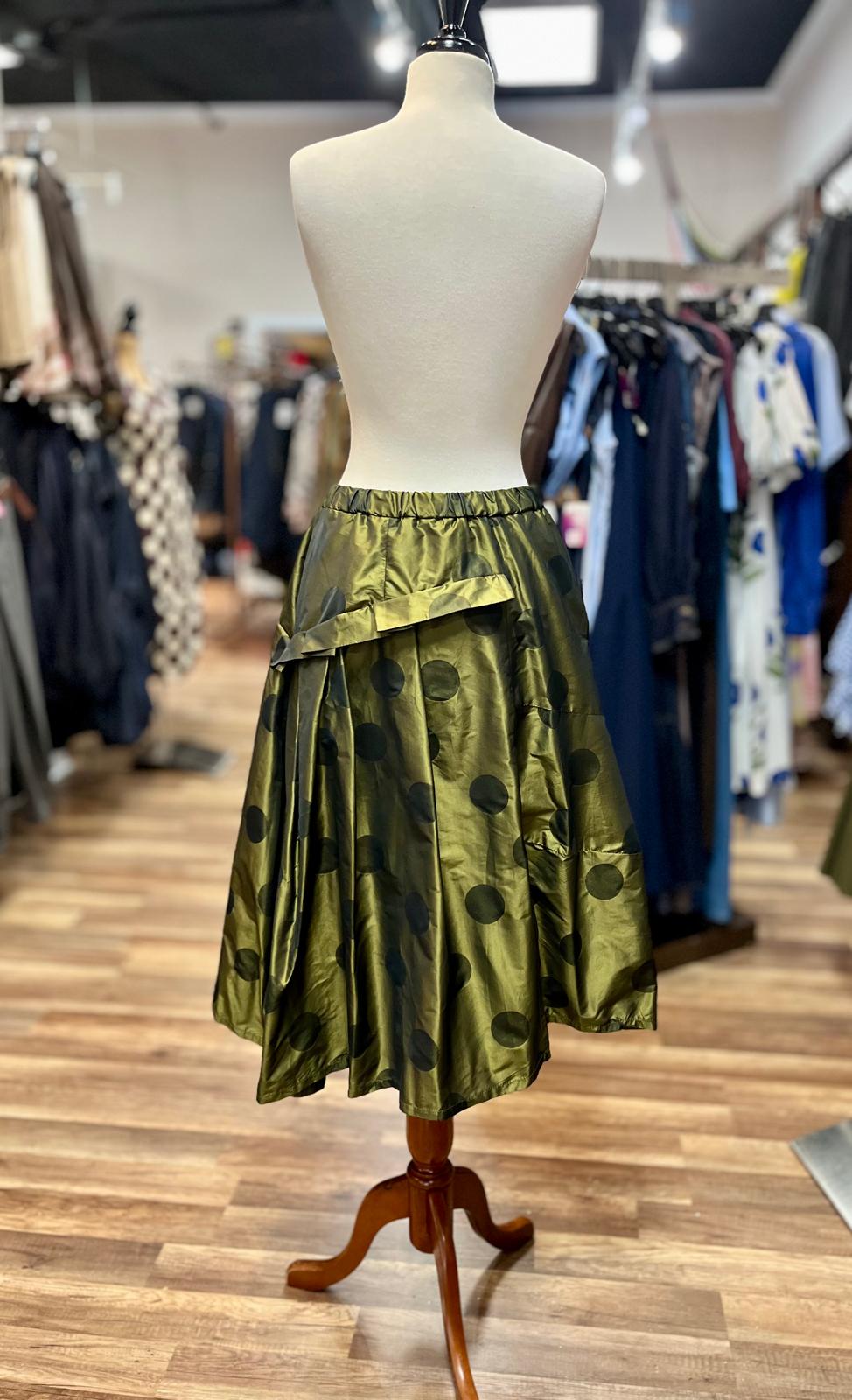 Polka Dot Midi Skirt