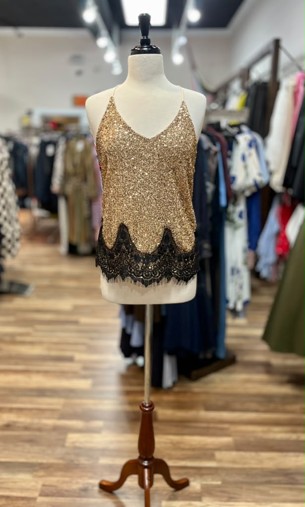 Sequin Lace Cami