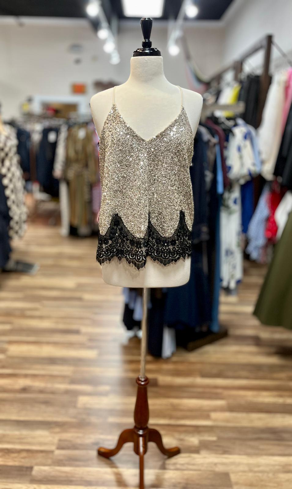 Sequin Lace Cami