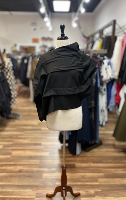 Draped Ruffle Blouse
