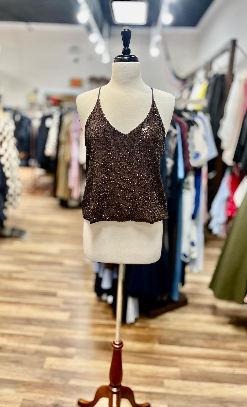 Sequin Lace Cami