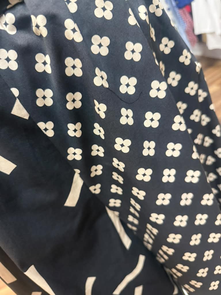 Mixed Print Wide Leg Pants