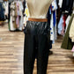Faux Leather Pants with Belt