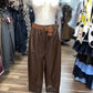 Faux Leather Pants with Belt