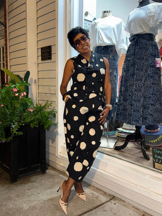 Polka Dot Vest & Pant Set