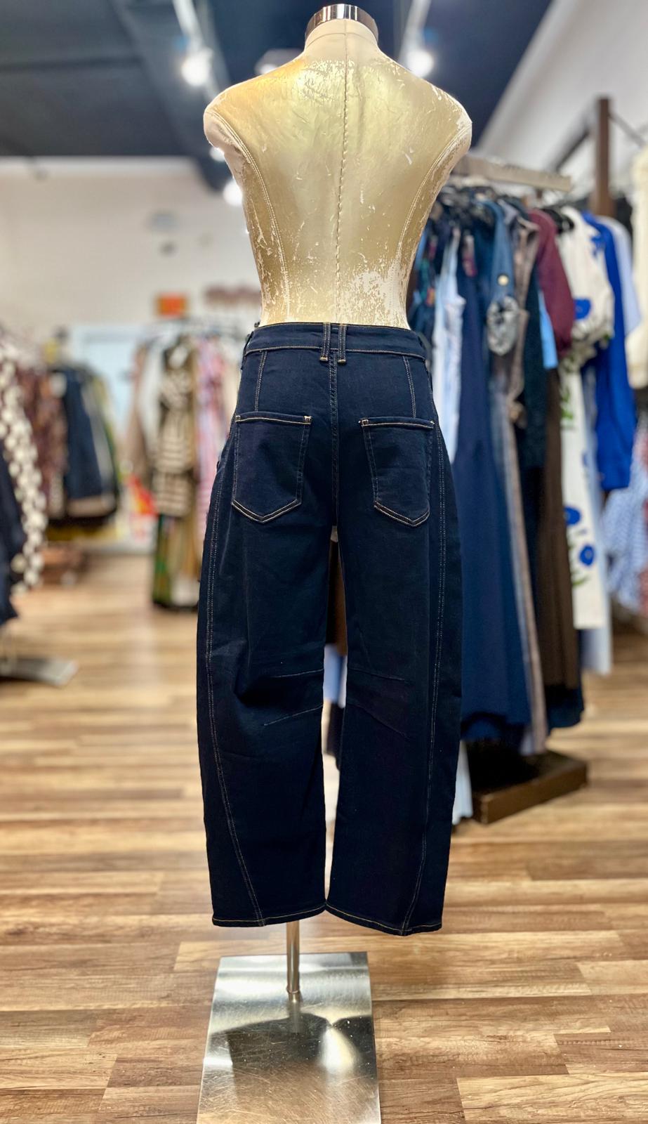 Studded Barrel Jeans