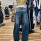 Asymmetric Wrap Waist Jeans