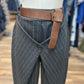 Pinstripe Wrap Pants