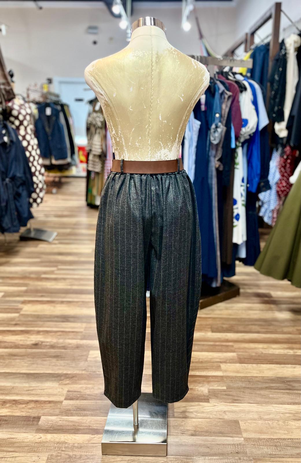 Pinstripe Wrap Pants