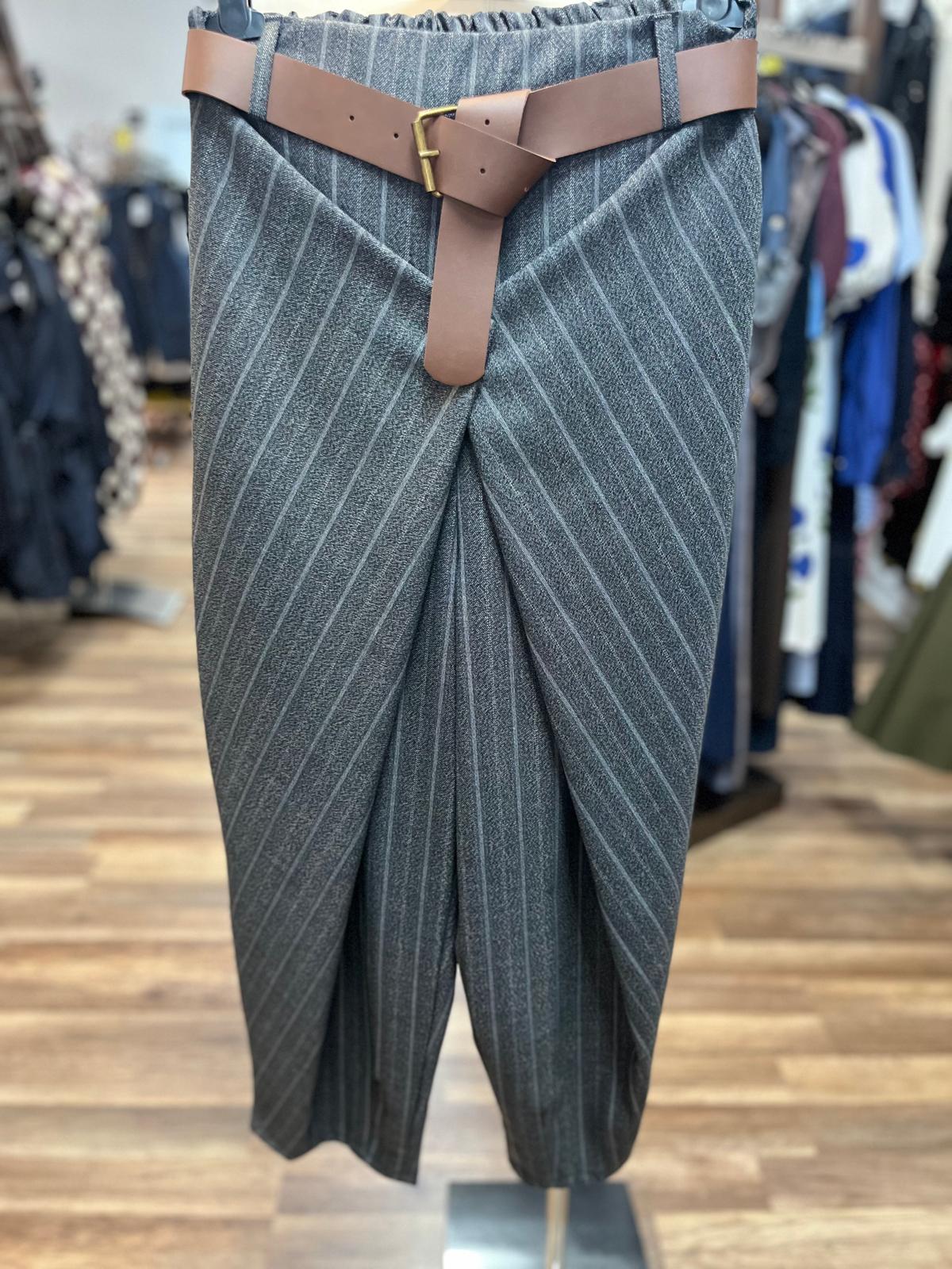Pinstripe Wrap Pants