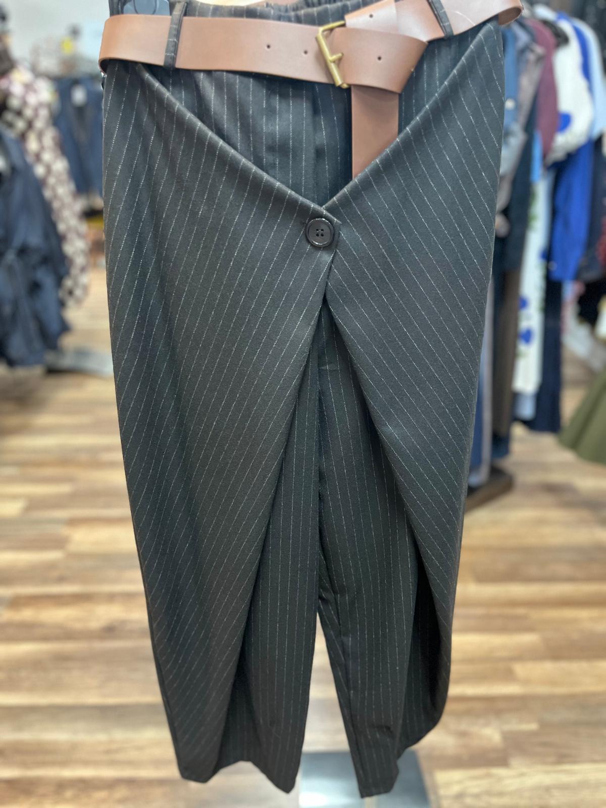 Pinstripe Wrap Pants