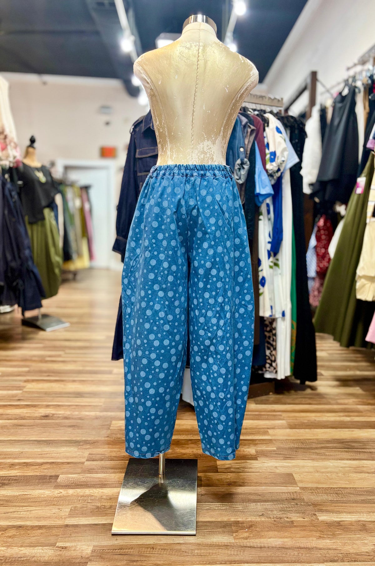 Polka Dot Barrel Jeans