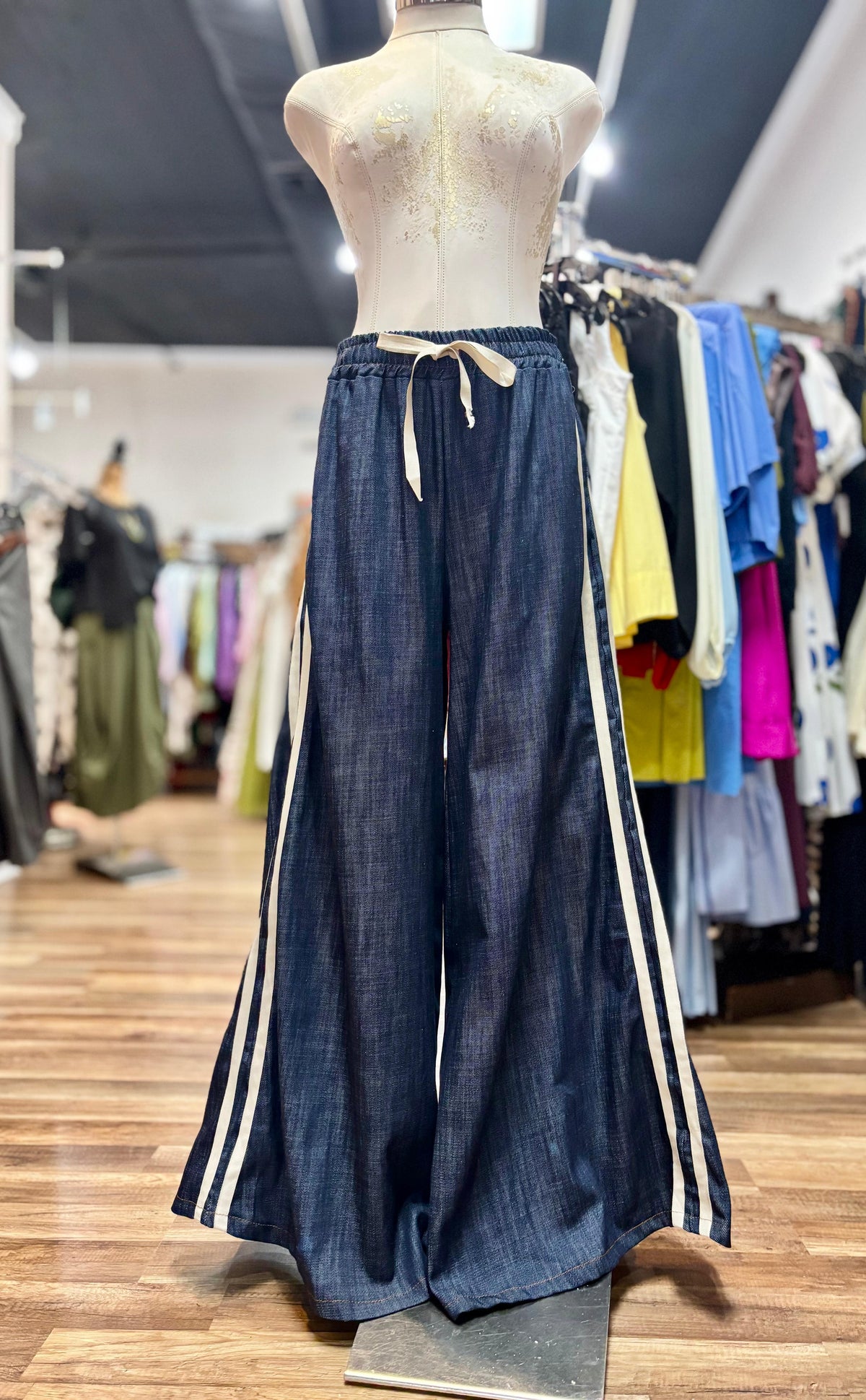 Denim Set With Side Trim