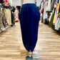 Velvet Barrel Pants With Pocket