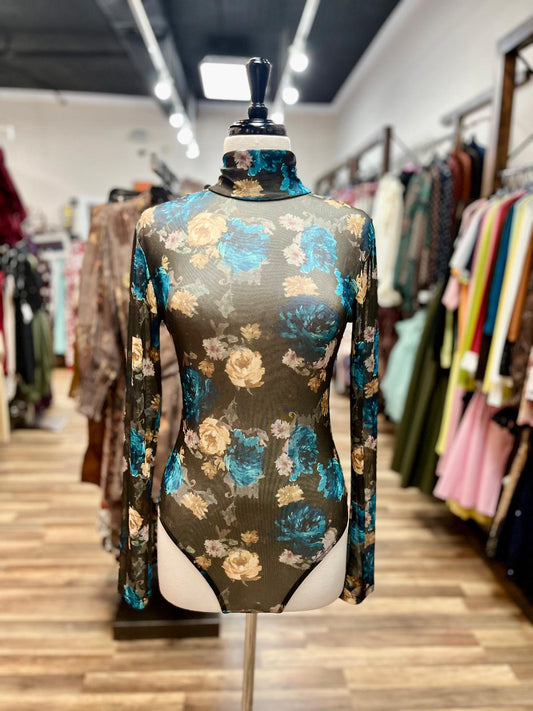 Floral Mesh Body Suit