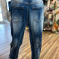 SKULL BLUE JEAN