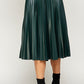 FAUX LEATHER PLEATED SKIRTS